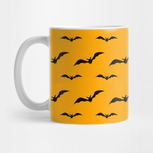 Gothic Bat Pattern Orange Mug